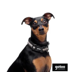 Gotoo Coleira mesh cinza para cães