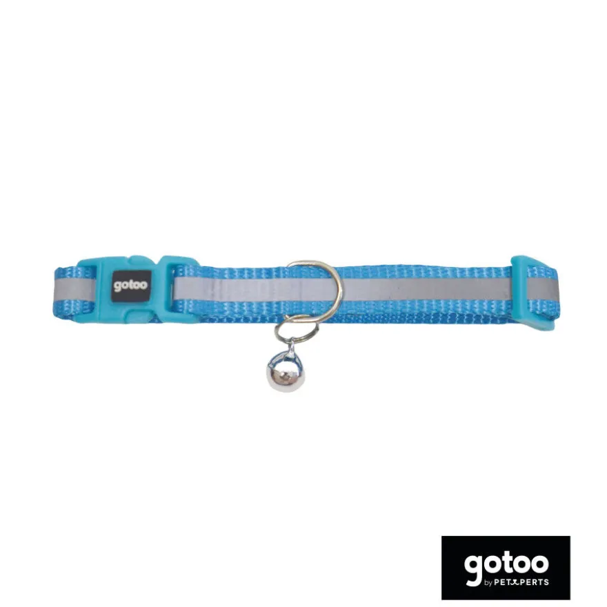 Gotoo Coleira nylon azul para gatos