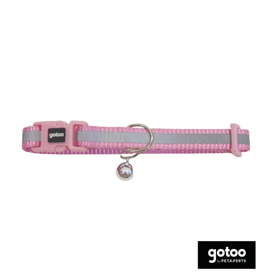 Gotoo Coleira nylon rosa para gatos