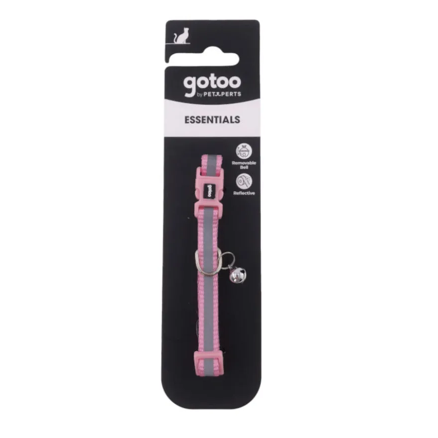 Gotoo Coleira nylon rosa para gatos
