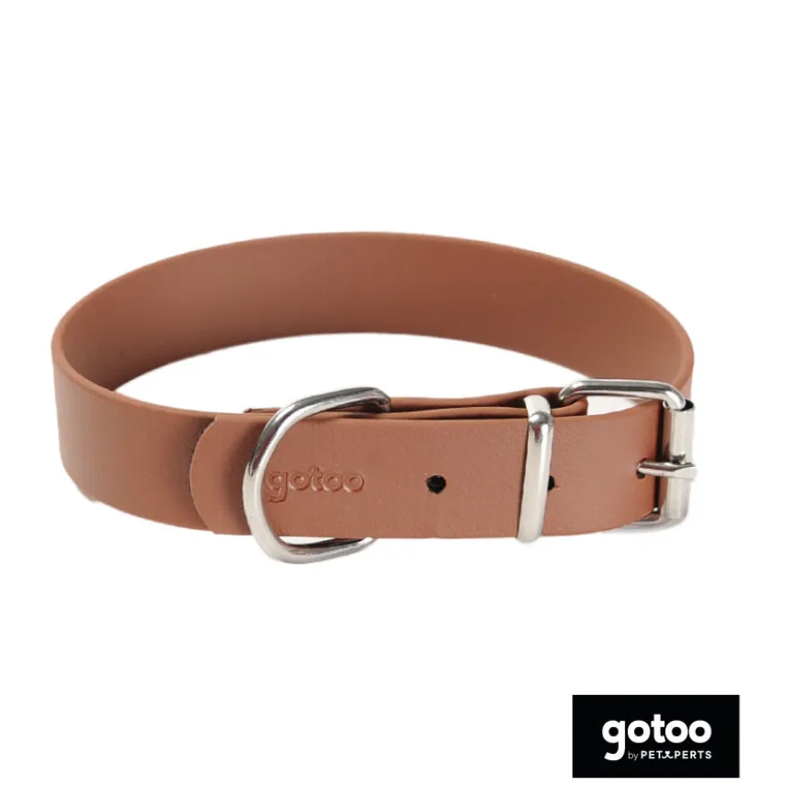 Gotoo Coleira vegan castanho para cães