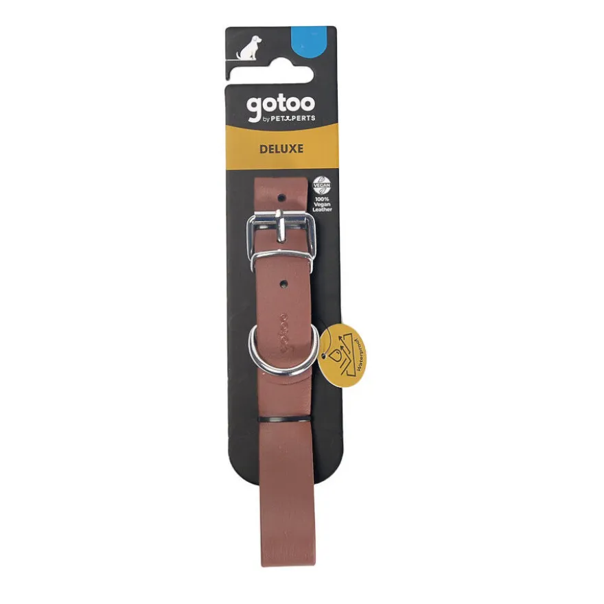 Gotoo Coleira vegan castanho para cães