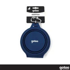 Gotoo Comedouro Portátil Duplo em Silicone Azul para cães e gatos