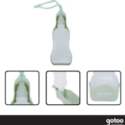 Gotoo Garrafa Bebedouro Portátil em Plástico Verde para cães e gatos