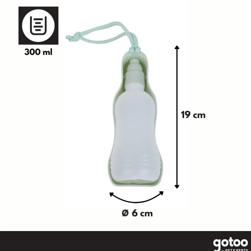 Gotoo Garrafa Bebedouro Portátil em Plástico Verde para cães e gatos