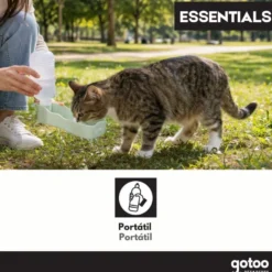 Gotoo Garrafa Bebedouro Portátil em Plástico Verde para cães e gatos