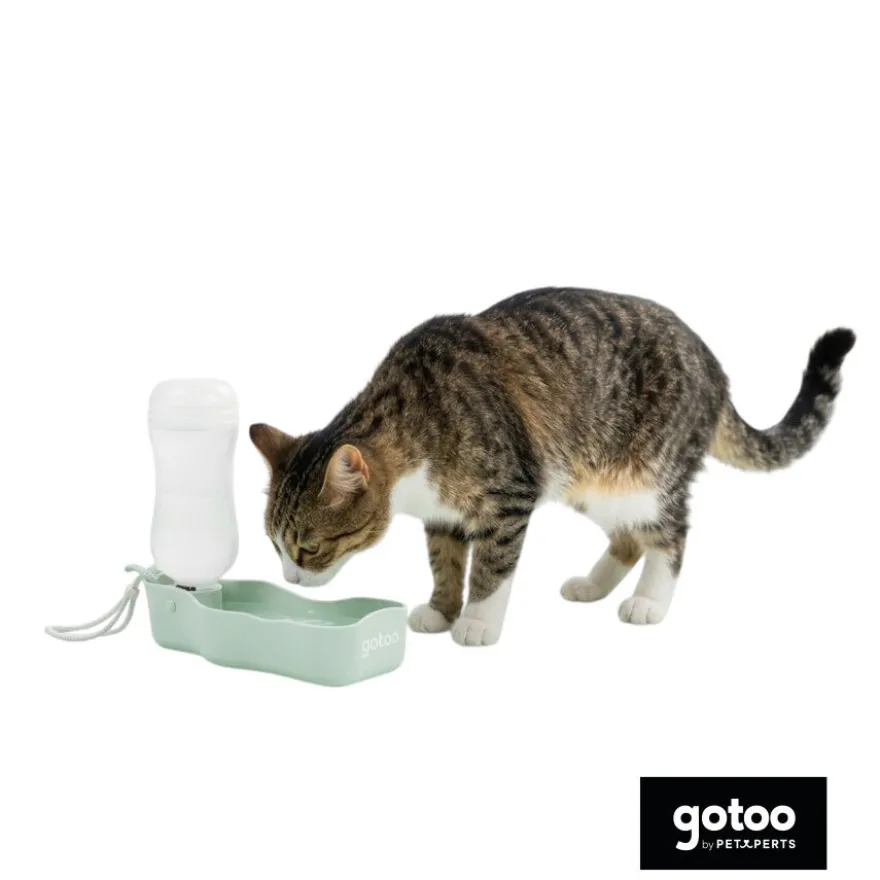 Gotoo Garrafa Bebedouro Portátil em Plástico Verde para cães e gatos