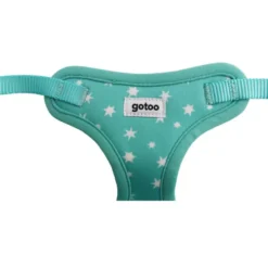 Gotoo Peitoral estampado estrelas verde menta para cães