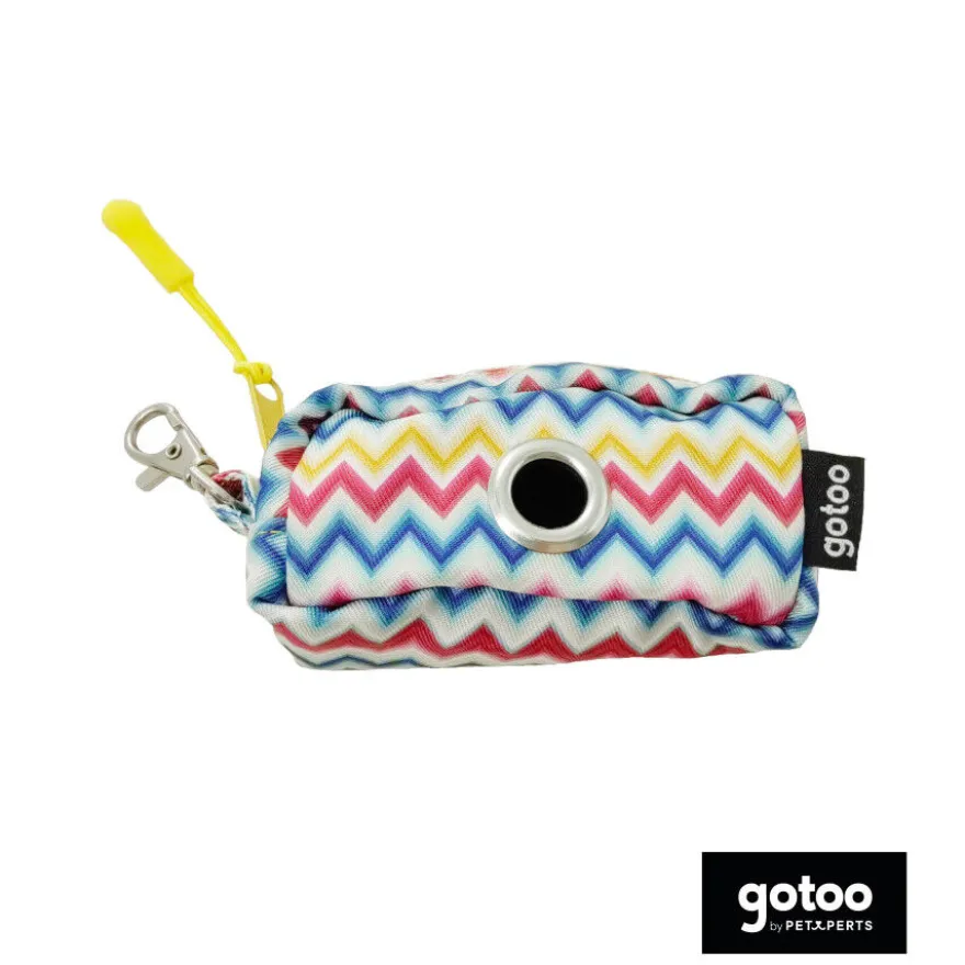 Gotoo Porta-sacoscom estampado de riscas zig-zag para cães