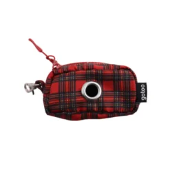 Gotoo Porta-sacos estampado vermelho para cães