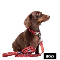 Gotoo Porta saco vermelho estampado caxemira para cães