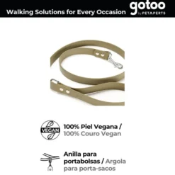 Gotoo Trela Biothane verde oliva para cães