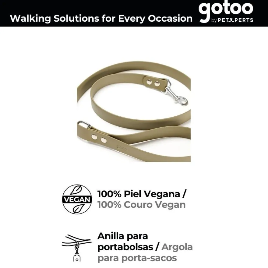 Gotoo Trela Biothane verde oliva para cães