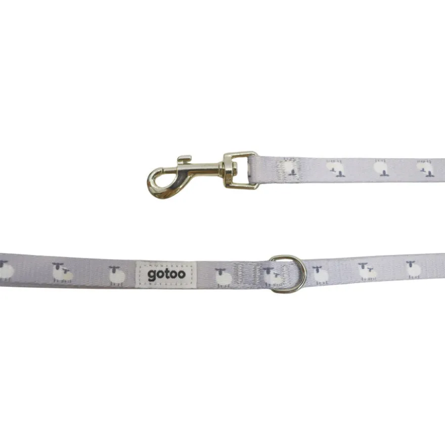 Gotoo Trela estampada cinza para cães