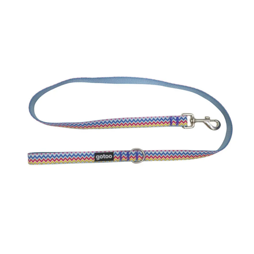 Gotoo Trela Estampada com Riscas Zig-Zag para Cães