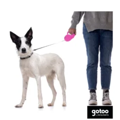 Gotoo Trela extensível rosa para cães