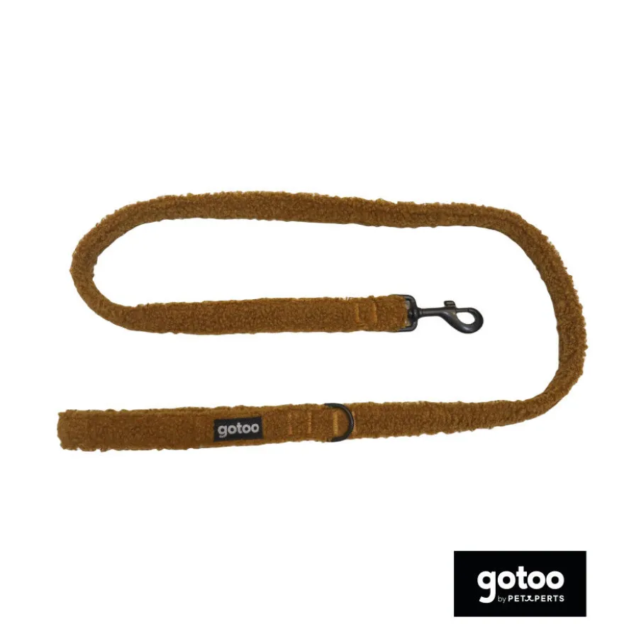 Gotoo Trela veludo castanha para cães