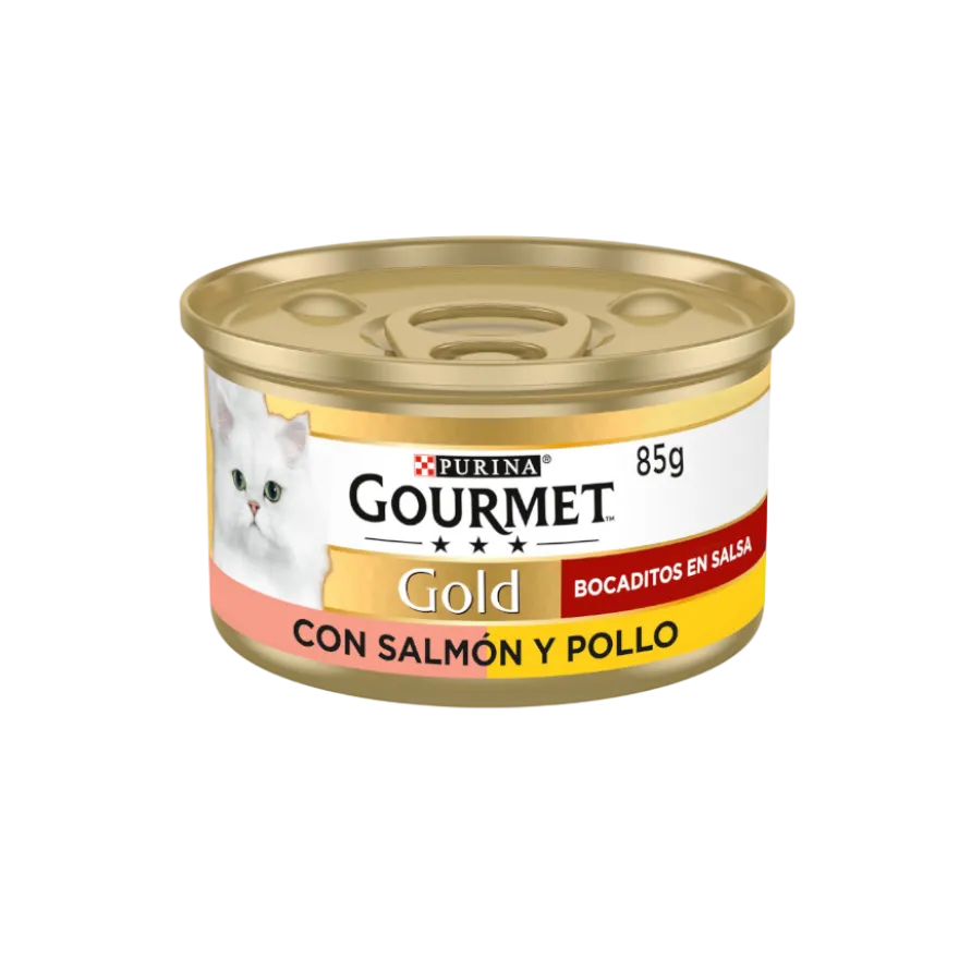Gourmet Gold Biscoitos de salmão e frango para gatos