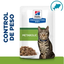 Hill's Prescription Diet Metabólico Controlo de Peso Peixe Saqueta com Molho para gatos