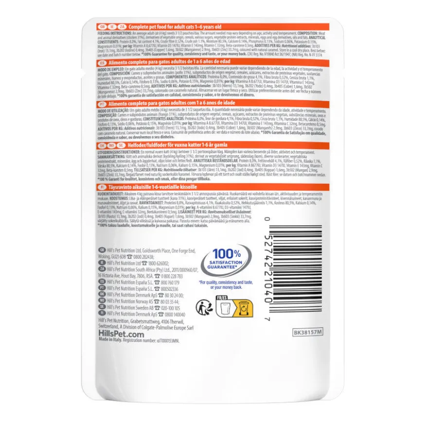 Hill's Science Plan Adult Frango saqueta para gatos