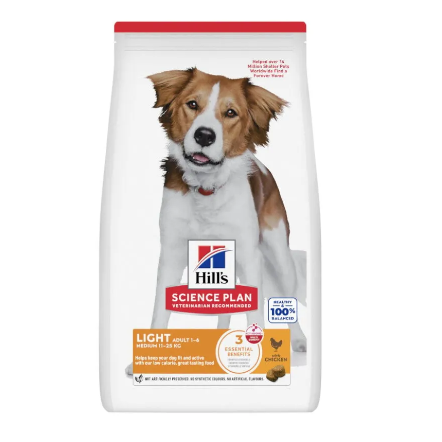 Hill's Science Plan Light Ração de frango para cães de raças médias