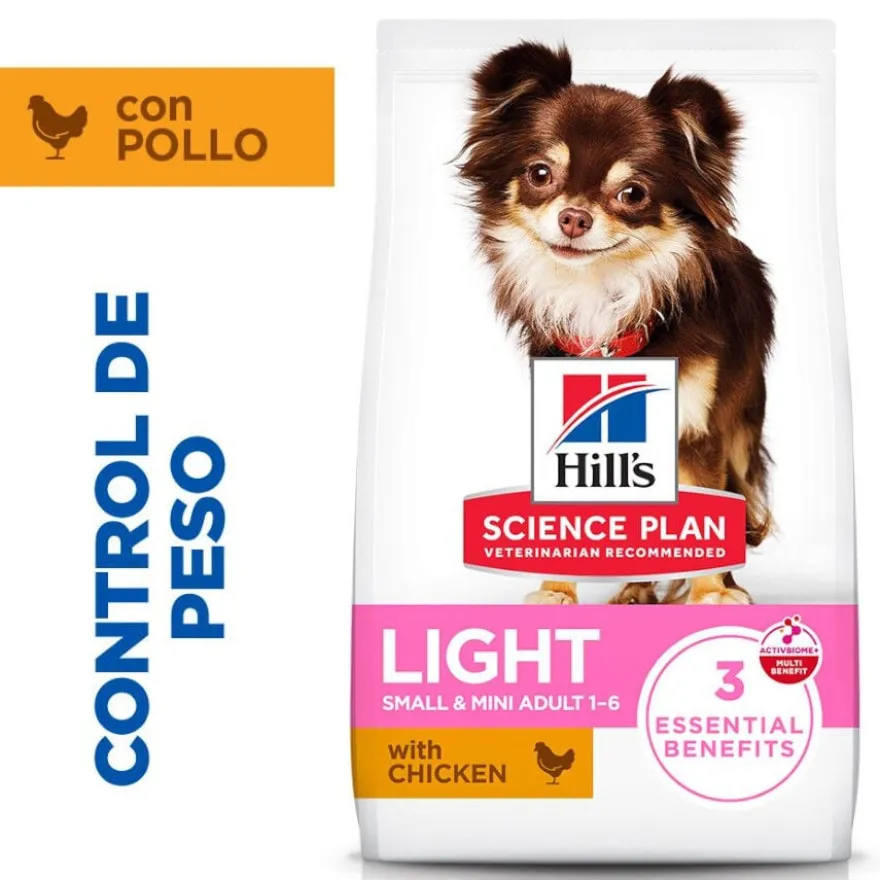 Hill's Science Plan Light Ração de frango para cães de raças pequenas e mini