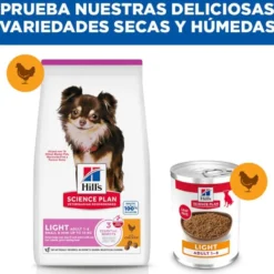 Hill's Science Plan Light Ração de frango para cães de raças pequenas e mini