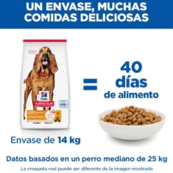 Hill's Science Plan Mature Adult Light Medium Ração de frango para cães de raças médias