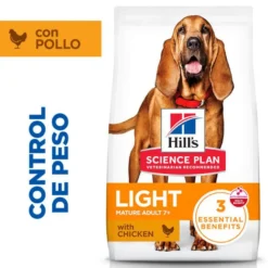 Hill's Science Plan Mature Adult Light Medium Ração de frango para cães de raças médias