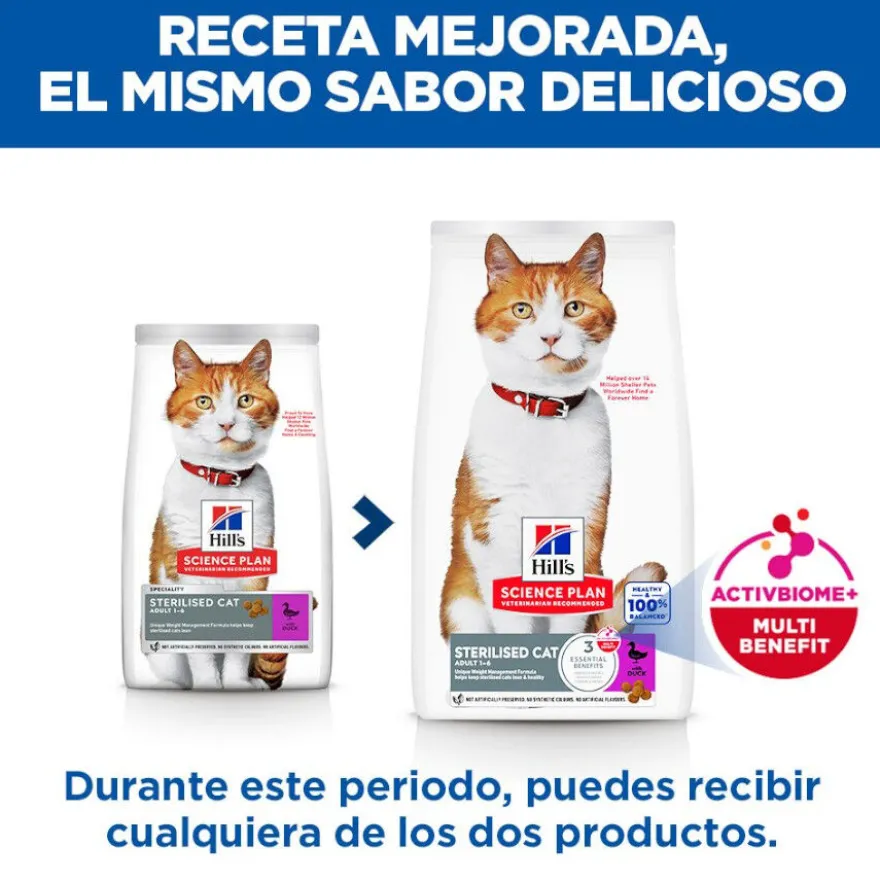 Hill's Science Plan Sterilised Ração de pato para gatos adultos esterilizados