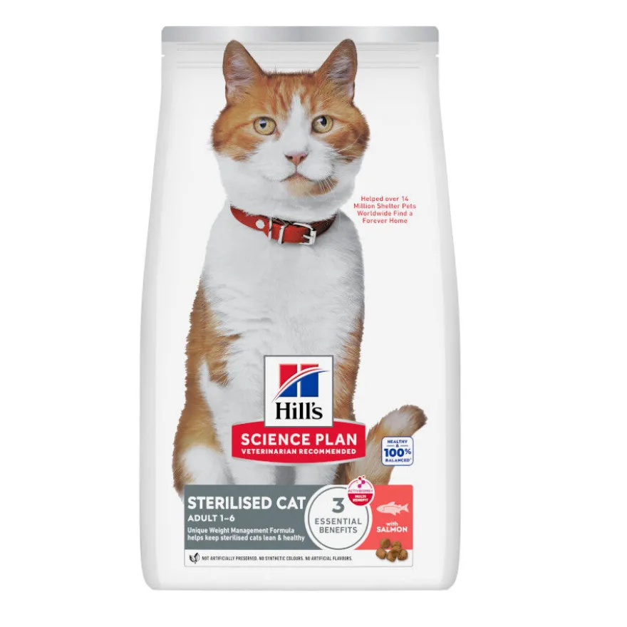 Hill's Science Plan Sterilised Ração de salmão para gatos