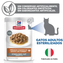 Hill's Science Plan Sterilised Young Adult Peru em Molho saquetas para gatos