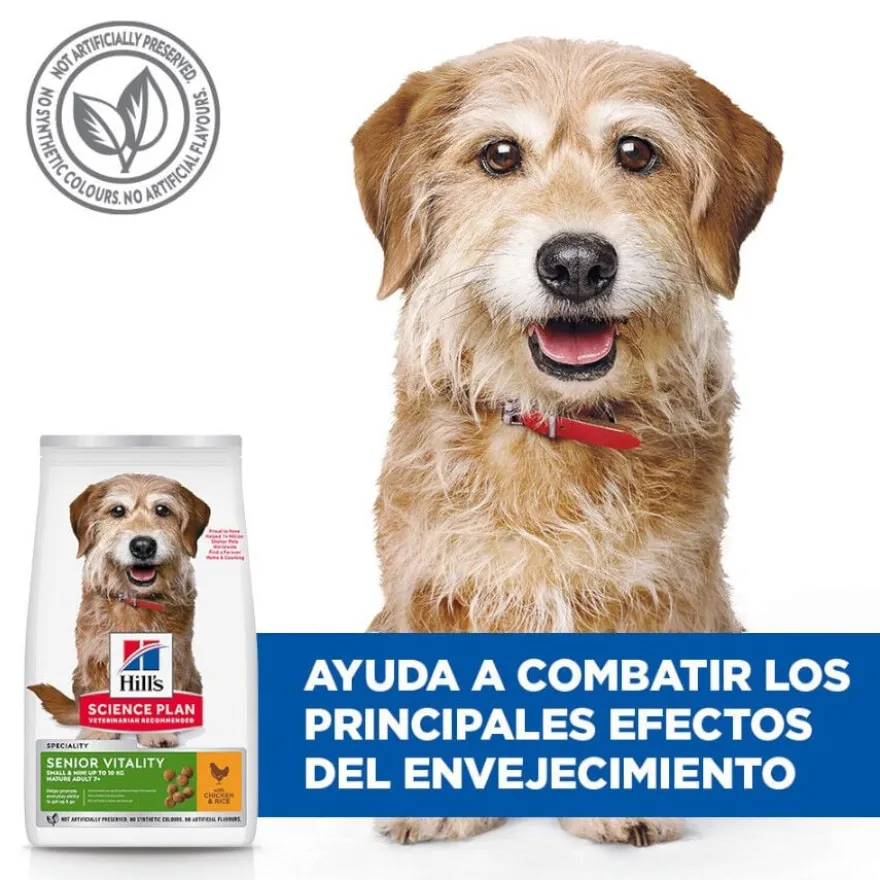 Hill's Small e Mini Adult +7 Science Plan Youthful Vitality Frango ração para cães