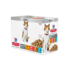 Hill's Young Adult Science Plan Sterilised Carne e Peixe saqueta para gatos - Multipack 12