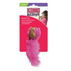Kong Cork Bola com cauda de penas para gatos