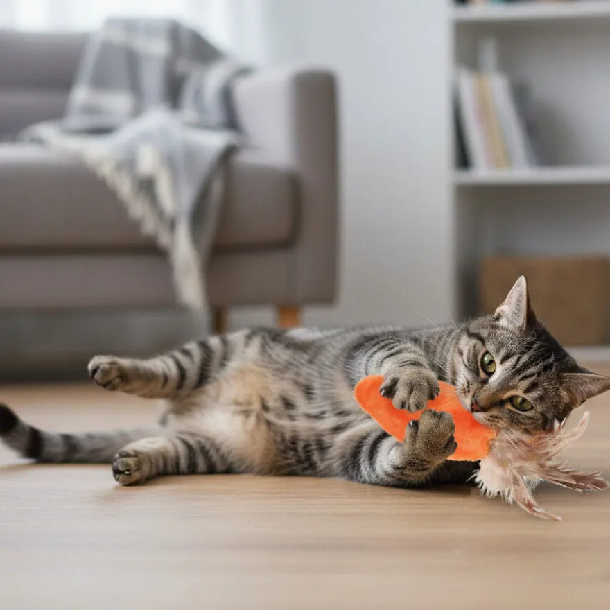 Kong Refillables Cenoura de peluche com erva-gateira para gatos