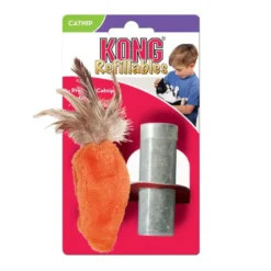 Kong Refillables Cenoura de peluche com erva-gateira para gatos