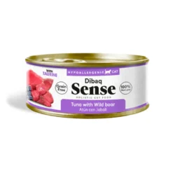 Lata de atum e javali hipoalergênico sem grãos Dibaq Sense para gatos