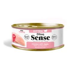 Lata Dibaq Sense Grain Free Kitten Chicken e Apple para gatos