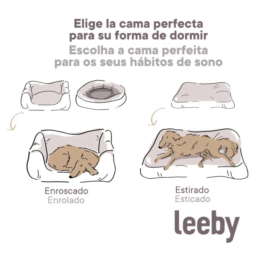 Leeby Alcofa branca com ouriços para cães
