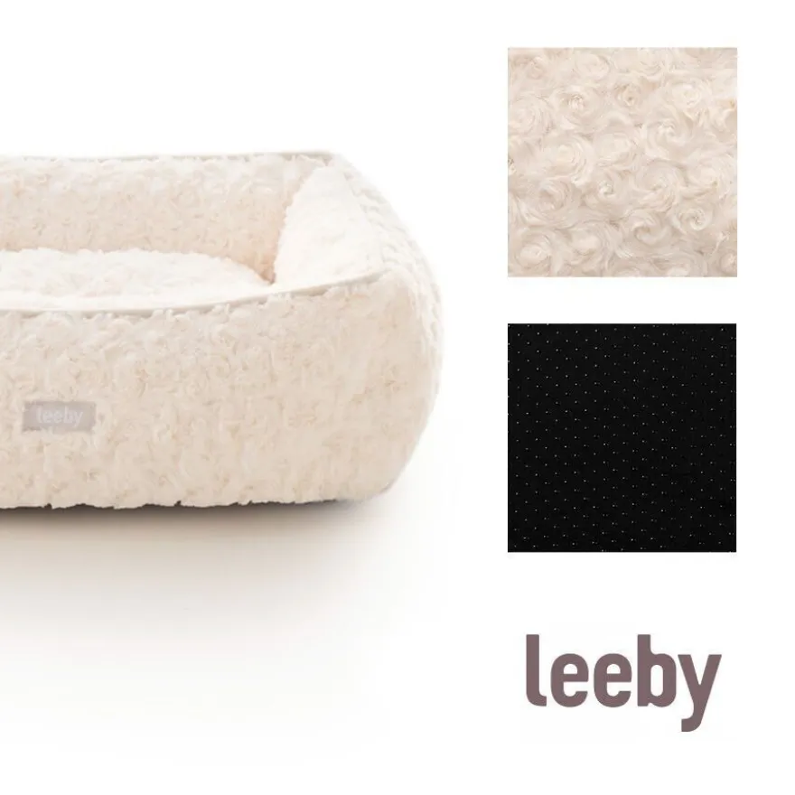 Leeby Alcofa super macia com almofada amovível para cachorros