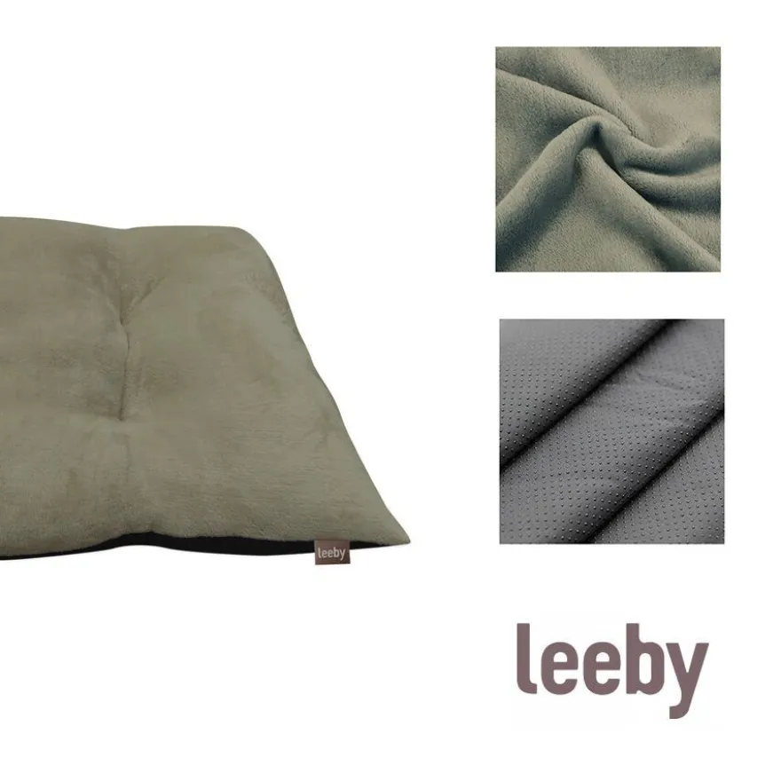 Leeby Almofada Acolchoada de Veludo Verde para cães