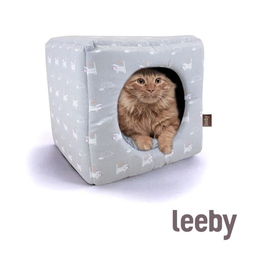 Leeby Cama Azul Claro para gatos