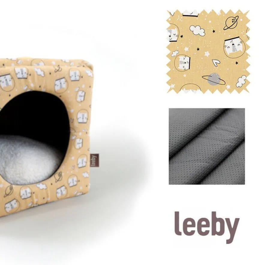 Leeby Cama com Estampado de Banda Desenhada para gatos