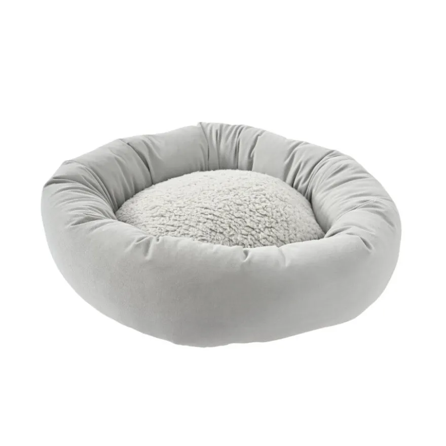 Leeby Cama donut cinzenta para gatos