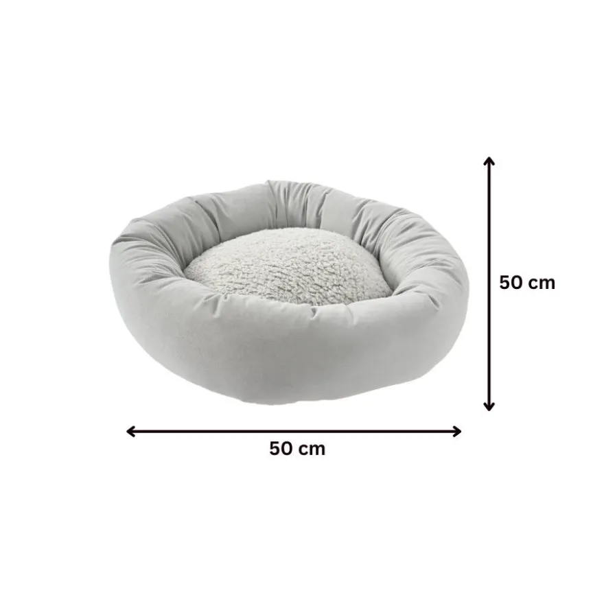Leeby Cama donut cinzenta para gatos