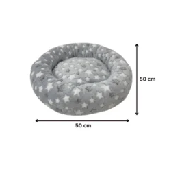 Leeby Cama donut estrela cinzenta para gatos