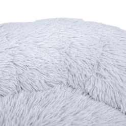 Leeby Cama Redonda Anti Stress de Pelo Cinzento para gatos