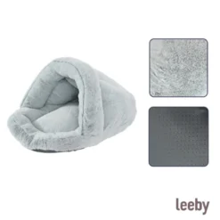 Leeby Cama Sapatilha Cinzenta para gatos