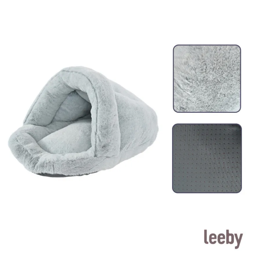 Leeby Cama Sapatilha Cinzenta para gatos